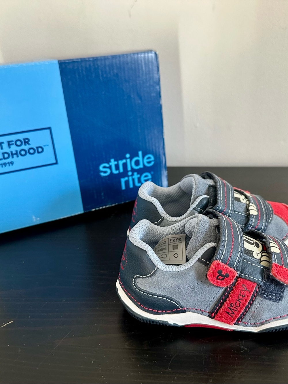Stride Rite Blue and Red Mickey Toddler Sneakers